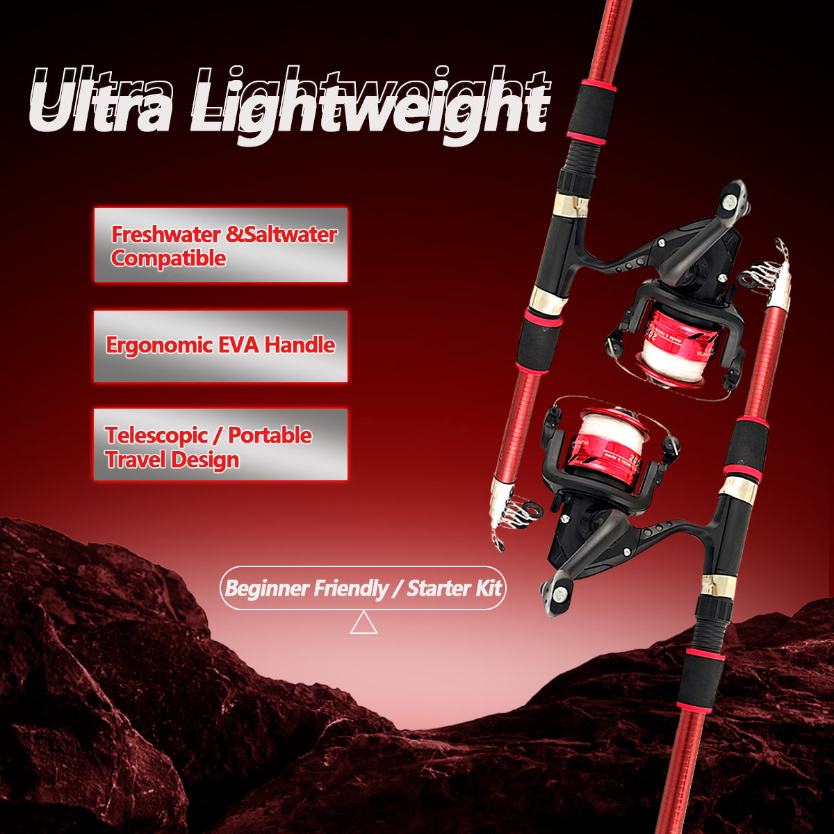 Fishing Rod Combo - Kombo Joran dan Reel Pancing 1.8M